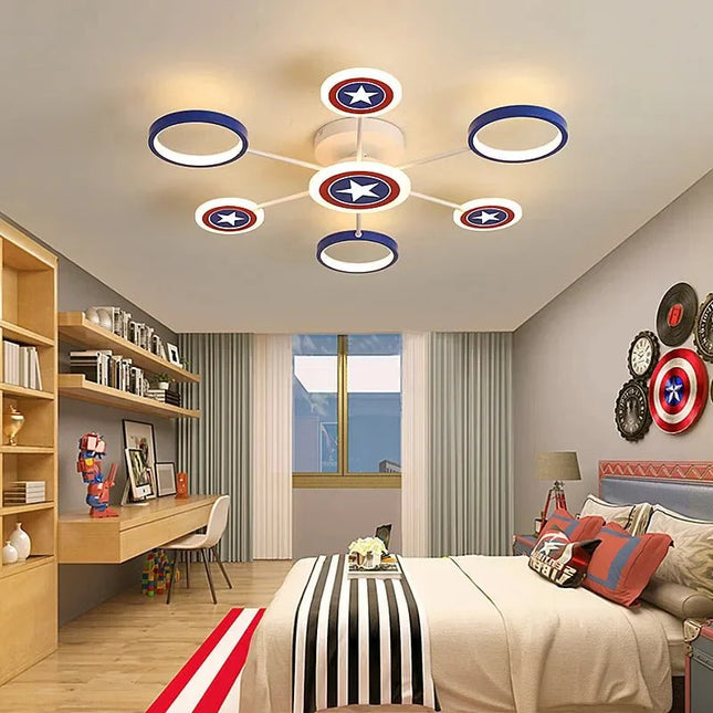 Lampe Enfant Plafonnier LED à lumière chaude pour chambre d'enfant, luminaire intérieur design en métal et acrylique - Luminous Place