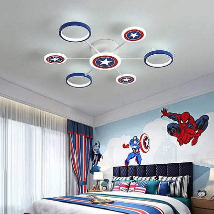 Lampe Enfant Plafonnier LED à lumière chaude pour chambre d'enfant, luminaire intérieur design en métal et acrylique - Luminous Place