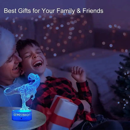Lampe Enfant LED 3D Dinosaure en Acrylique USB Veilleuse Table - Luminous Place