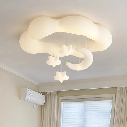 Lampe Enfant Plafonnier Nuage LED Blanc Fer Lumière Chaude Moderne - Luminous Place