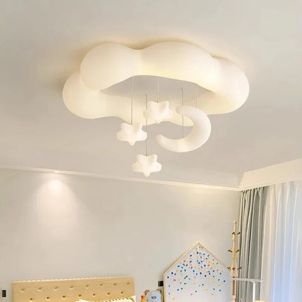 Lampe Enfant Plafonnier Nuage LED Blanc Fer Lumière Chaude Moderne - Luminous Place