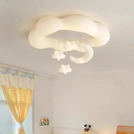 Lampe Enfant Plafonnier Nuage LED Blanc Fer Lumière Chaude Moderne - Luminous Place