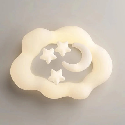 Lampe Enfant Plafonnier Nuage LED Blanc Fer Lumière Chaude Moderne - Luminous Place