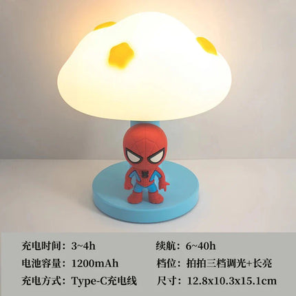 Lampe Enfant Spider - Man LED à lumière chaude douce, USB rechargeable, décor animé - Luminous Place