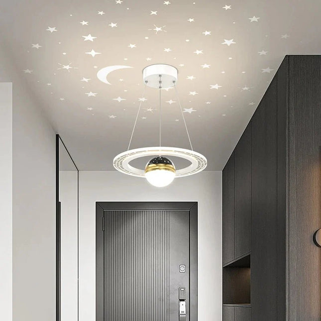 Lampe Enfant Plafonnier LED Acrylique avec Boules de Verre et Projection d'Étoiles - Luminous Place