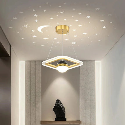 Lampe Enfant Plafonnier LED Acrylique avec Boules de Verre et Projection d'Étoiles - Luminous Place