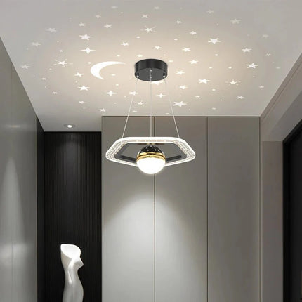 Lampe Enfant Plafonnier LED Acrylique avec Boules de Verre et Projection d'Étoiles - Luminous Place