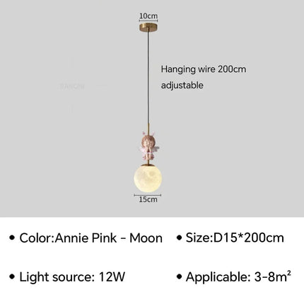 Lampe Enfant LED suspendue moderne en métal pour ambiance cosy - Luminous Place