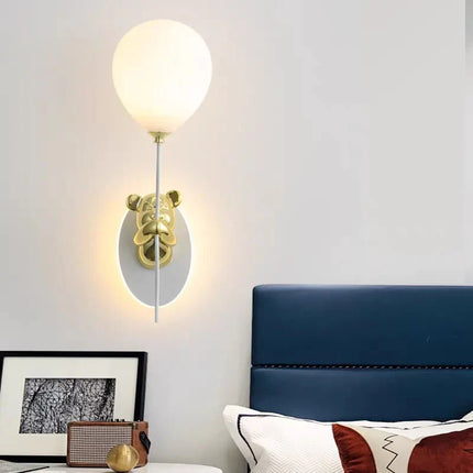 Lampe Enfant Applique Murale Ours Ballon Nordique Ambiance Chaleureuse - Luminous Place