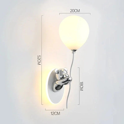 Lampe Enfant Applique Murale Ours Ballon Nordique Ambiance Chaleureuse - Luminous Place