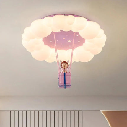 Lampe Enfant Plafonnier Nuage Rose LED Ambiance Chaude pour Chambre de Princesse - Luminous Place