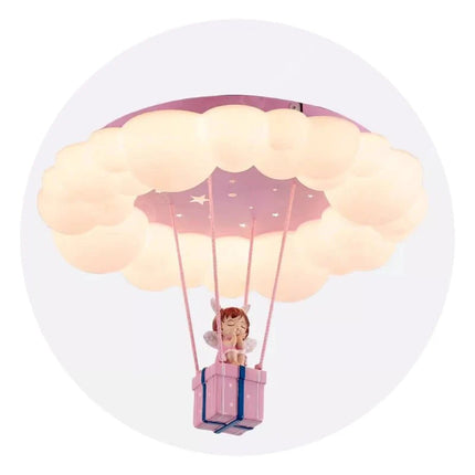 Lampe Enfant Plafonnier Nuage Rose LED Ambiance Chaude pour Chambre de Princesse - Luminous Place