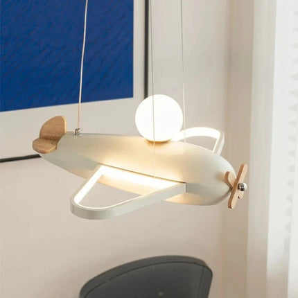 Lampe Enfant Plafonnier LED Design Avion Nordique en Fer et Acrylique, Luminaire Intérieur pour Chambre Enfant - Luminous Place