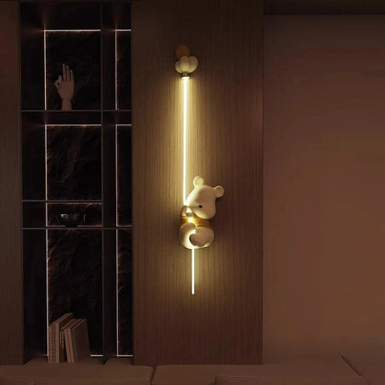 Lampe Enfant Murale LED Ours Nordique en Acrylique pour Chambre - Luminous Place