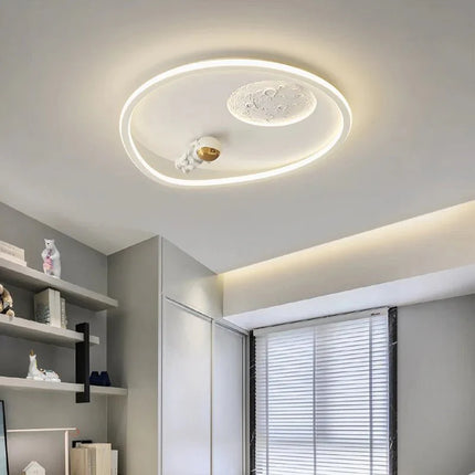 Lampe Enfant Plafonnier Astronaute LED Ciel Étoilé Météore, Lumière Chaleureuse - Luminous Place