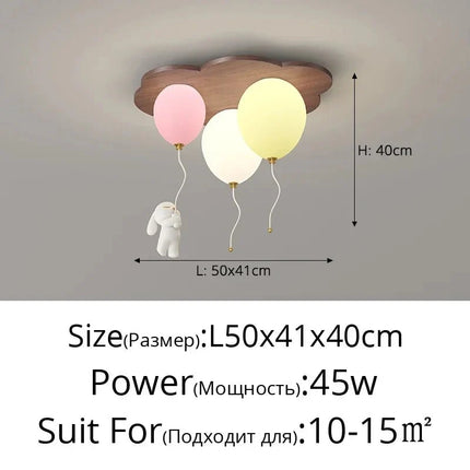 Lampe Enfant Plafonnier LED en Bois Design Romantique Ambiance Chaleureuse - Luminous Place
