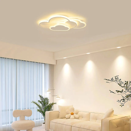 Lampe Enfant Plafonnier LED Nuage en Acrylique 3 Couleurs 52x31 cm - Luminous Place