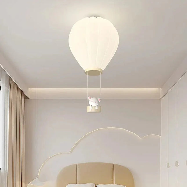Lampe Enfant Plafonnier LED Moderne Ours Montgolfière, Protection Yeux, Économie d'Énergie - Luminous Place