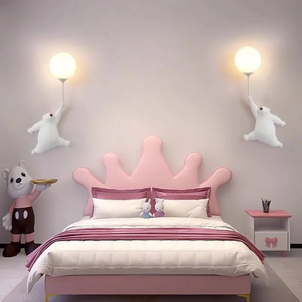 Lampe Enfant Applique Murale LED Ours en Peluche Nordique Lumière Chaude - Luminous Place