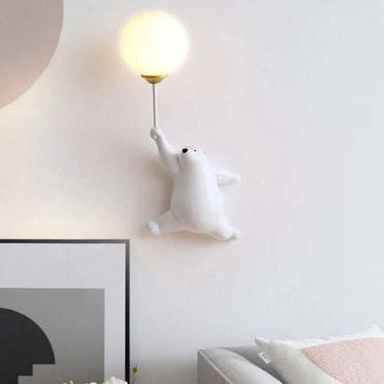 Lampe Enfant Applique Murale LED Ours en Peluche Nordique Lumière Chaude - Luminous Place