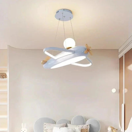 Lampe Enfant Plafonnier Avion LED Spectre Complet Protection Yeux - Luminous Place