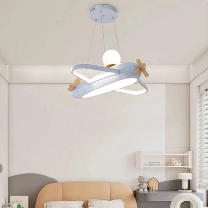 Lampe Enfant Plafonnier Avion LED Spectre Complet Protection Yeux - Luminous Place
