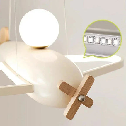 Lampe Enfant Plafonnier Avion LED Spectre Complet Protection Yeux - Luminous Place