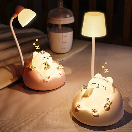 Lampe Enfant LED Veilleuse Animaux Mignons Ours Chat Chien Lumière Chaude - Luminous Place