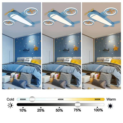 Lampe Enfant Plafonnier LED Dimmable Télécommande Design Contemporain - Luminous Place