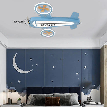 Lampe Enfant Plafonnier LED Dimmable Télécommande Design Contemporain - Luminous Place