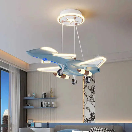Lampe Enfant Suspension Avion Design Moderne en Aluminium, Ambiance Douce - Luminous Place