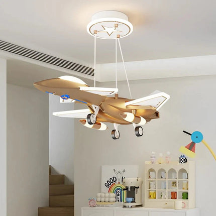 Lampe Enfant Suspension Avion Design Moderne en Aluminium, Ambiance Douce - Luminous Place
