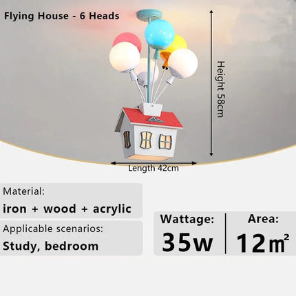 Lampe Enfant Lustre en Bois Style Sputnik pour Salon et Salle à Manger - Luminous Place
