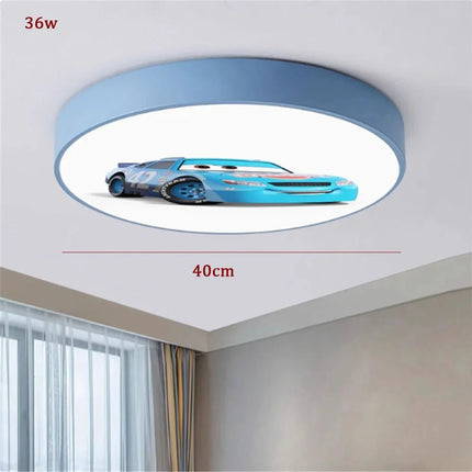 Lampe Enfant LED Plafonnier Rond Bleu Rose 36W - 48W Design Moderne - Luminous Place