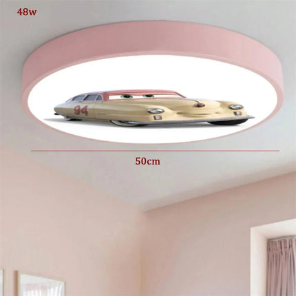 Lampe Enfant LED Plafonnier Rond Bleu Rose 36W - 48W Design Moderne - Luminous Place