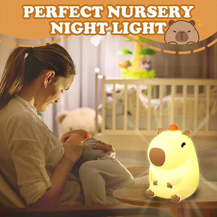 Lampe Enfant Veilleuse Capybara Silicone Rechargeable Lumière Douce USB - Luminous Place