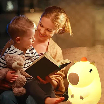 Lampe Enfant Veilleuse Capybara Silicone Rechargeable Lumière Douce USB - Luminous Place