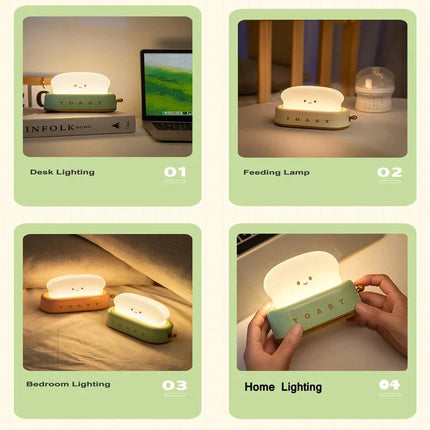 Lampe Enfant Veilleuse Rechargeable en Forme de Toast à Lumière Chaude - Luminous Place