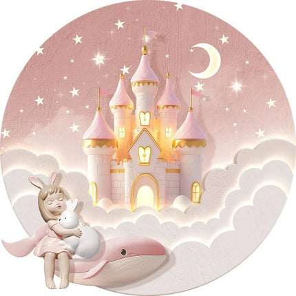 Lampe Enfant Applique Murale LED Cristal Château Créatif pour Chambre Fille - Luminous Place