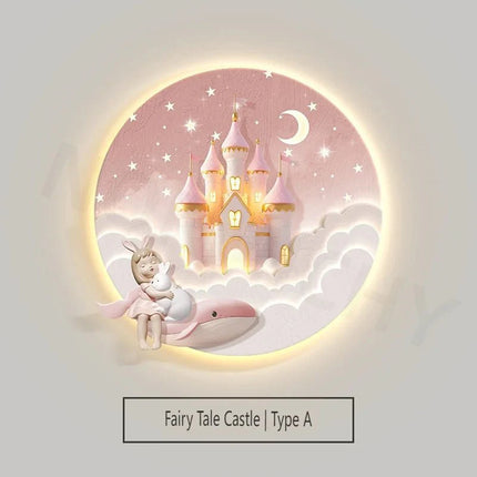 Lampe Enfant Applique Murale LED Cristal Château Créatif pour Chambre Fille - Luminous Place