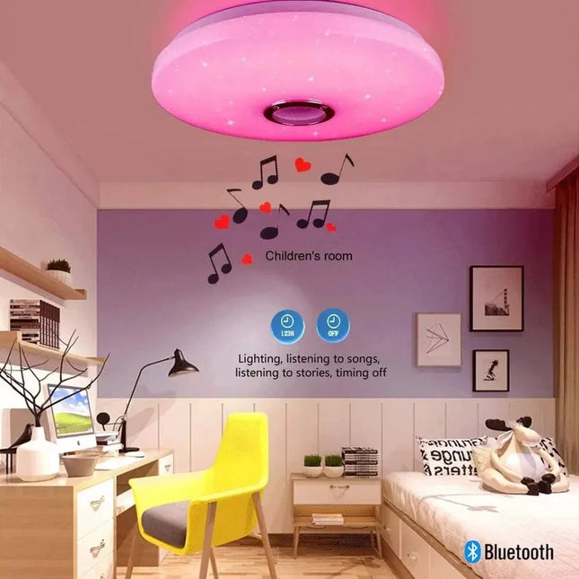 Lampe Enfant Plafonnier Moderne RGB Bluetooth 52W avec Télécommande AC220V - Luminous Place