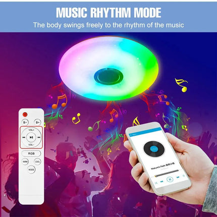 Lampe Enfant Plafonnier Moderne RGB Bluetooth 52W avec Télécommande AC220V - Luminous Place