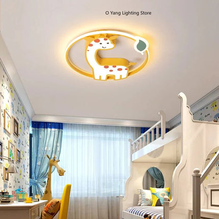 Lampe Enfant Plafonnier LED Design Girafe Dimmable pour Chambre Bébé - Luminous Place