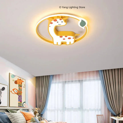 Lampe Enfant Plafonnier LED Design Girafe Dimmable pour Chambre Bébé - Luminous Place