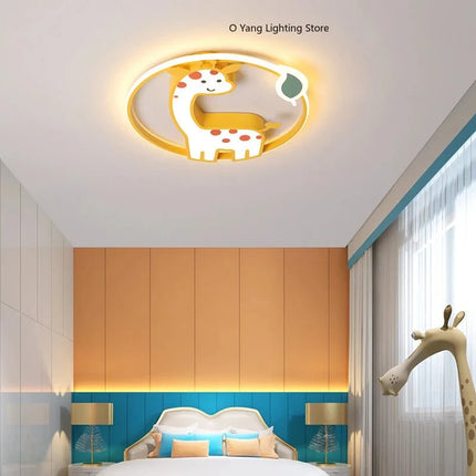 Lampe Enfant Plafonnier LED Design Girafe Dimmable pour Chambre Bébé - Luminous Place