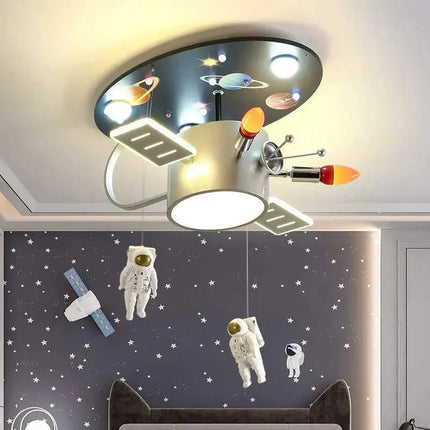 Lampe Enfant Satellite Design Station Spatiale en Fer, Lumière Intérieure - Luminous Place