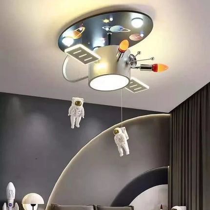 Lampe Enfant Satellite Design Station Spatiale en Fer, Lumière Intérieure - Luminous Place