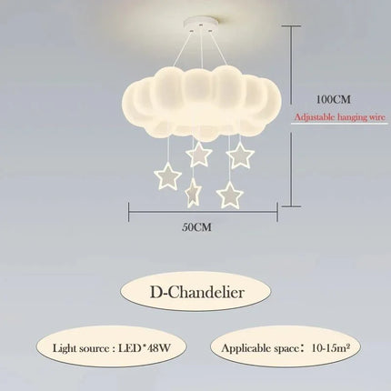 Lampe Enfant Lustre Nuage Moderne LED, Ambiance Chaleureuse et Minimaliste - Luminous Place