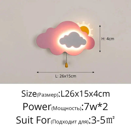Lampe Enfant Murale Nuage Moderne en Aluminium, Lumière LED Ambiance Cosy - Luminous Place