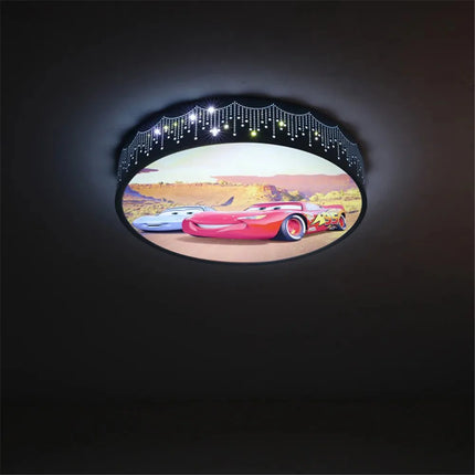 Lampe Enfant Plafonnier LED Rond Design Cartoon en Acrylique, Lumière Blanche, Intérieur - Luminous Place